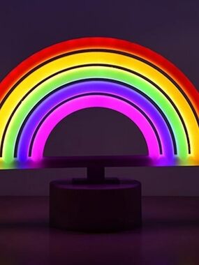 LED Rainbow Night Light - Multicolor Neon Accent Lamp